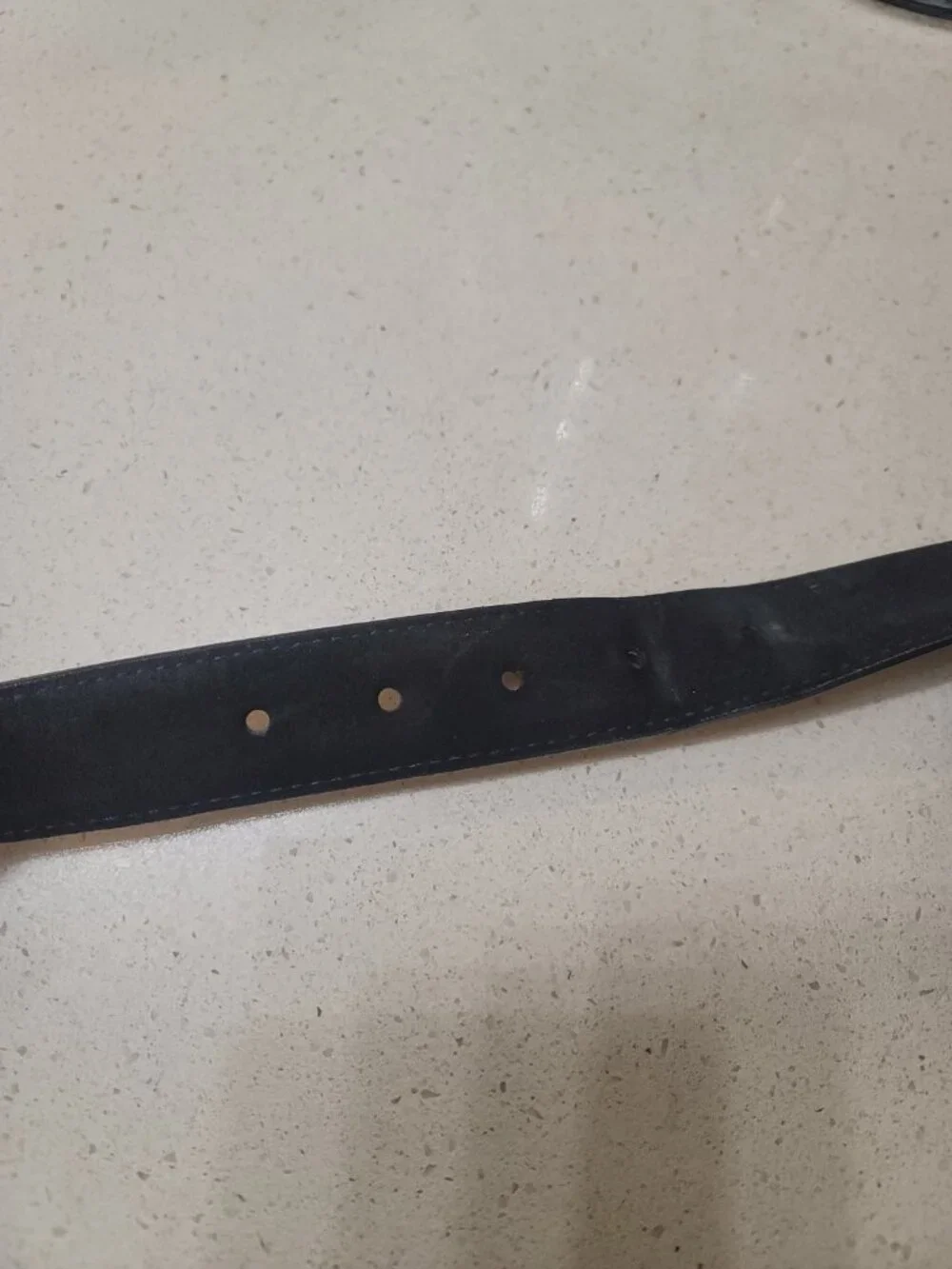 Peter Millar Leather Belt Size Small (36) Black